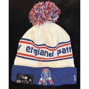 NFL New Era New England Patriots OSFM Sock Hat With One Time Removable Pom NWTs